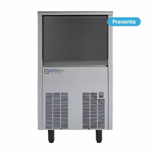 fabricadora de hielo Icetech SS 45 L R290 cubo solido acero inoxidable, vista frontal